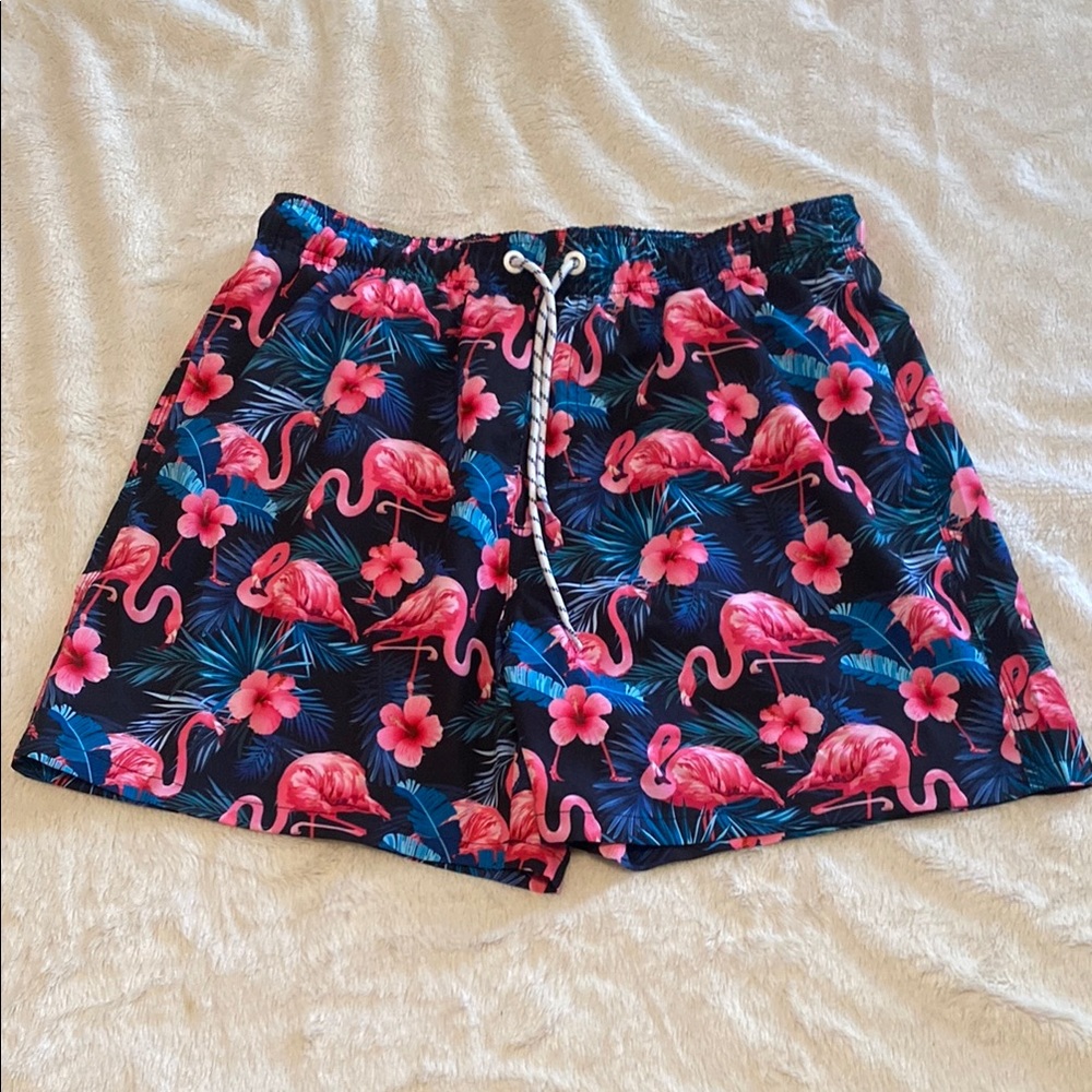 SHEIN Tropical Print Swim Shorts